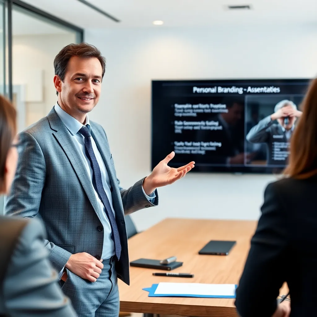 Professionele foto van Nederlandse man van 42 jaar met kort donker haar en bril in een grijs pak