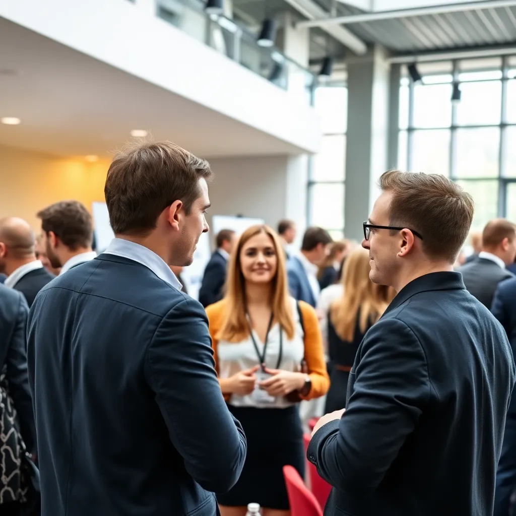 Professionele vrouw presenteert haar persoonlijk merk tijdens een zakelijke bijeenkomst in Amsterdam
